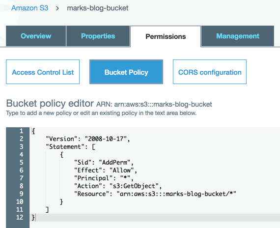 action does not apply to any resource s in statement s3 bucket